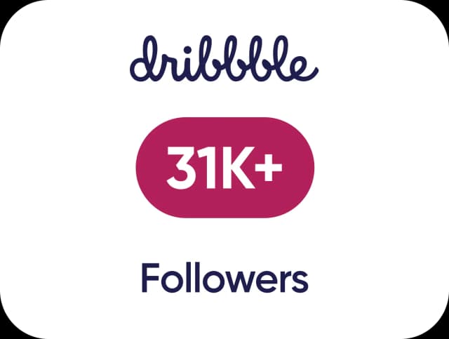 Dribbble with 31K+ followers