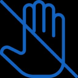 No hand-holding icon