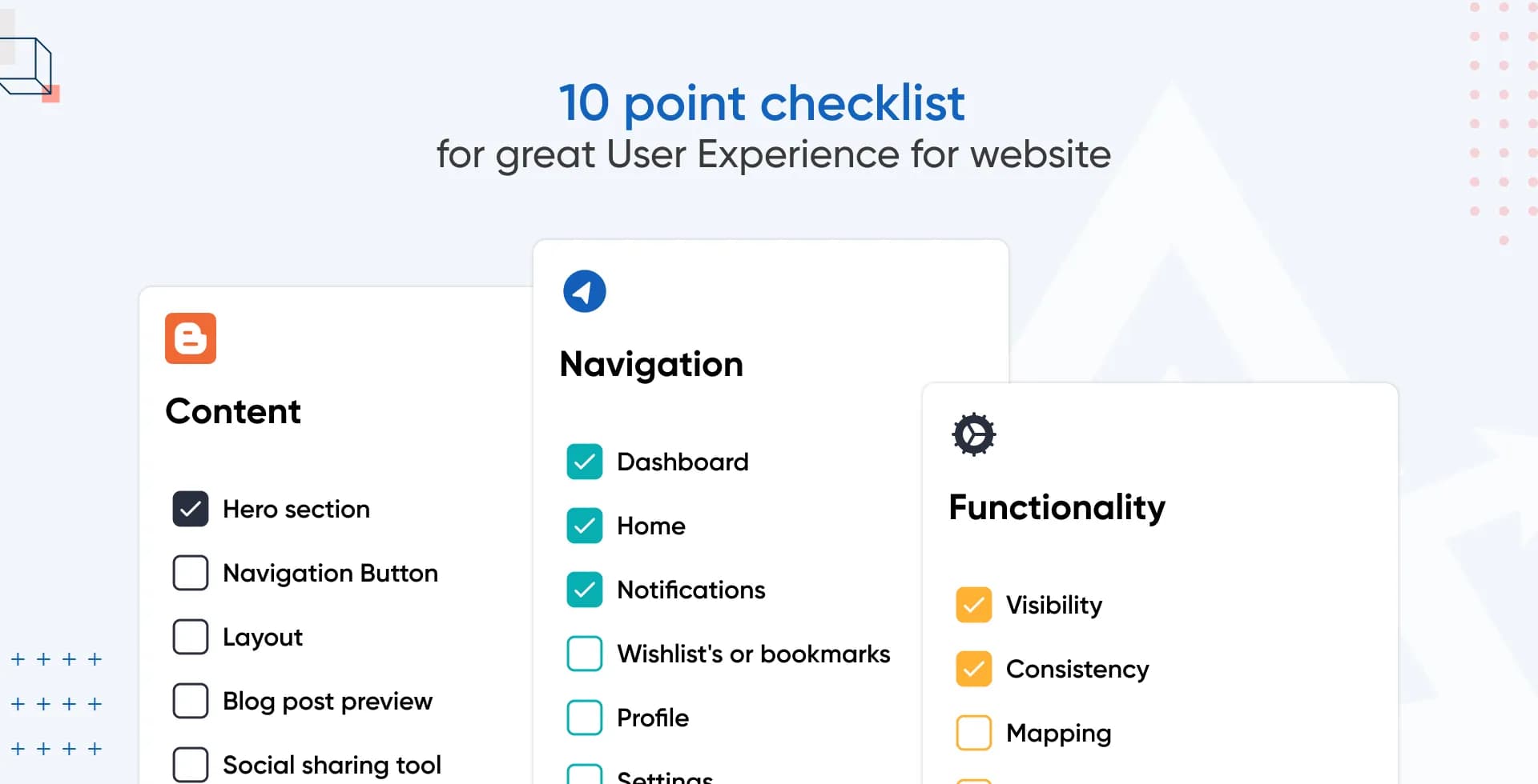 10 Point Checklist For Great User Experience For Websites