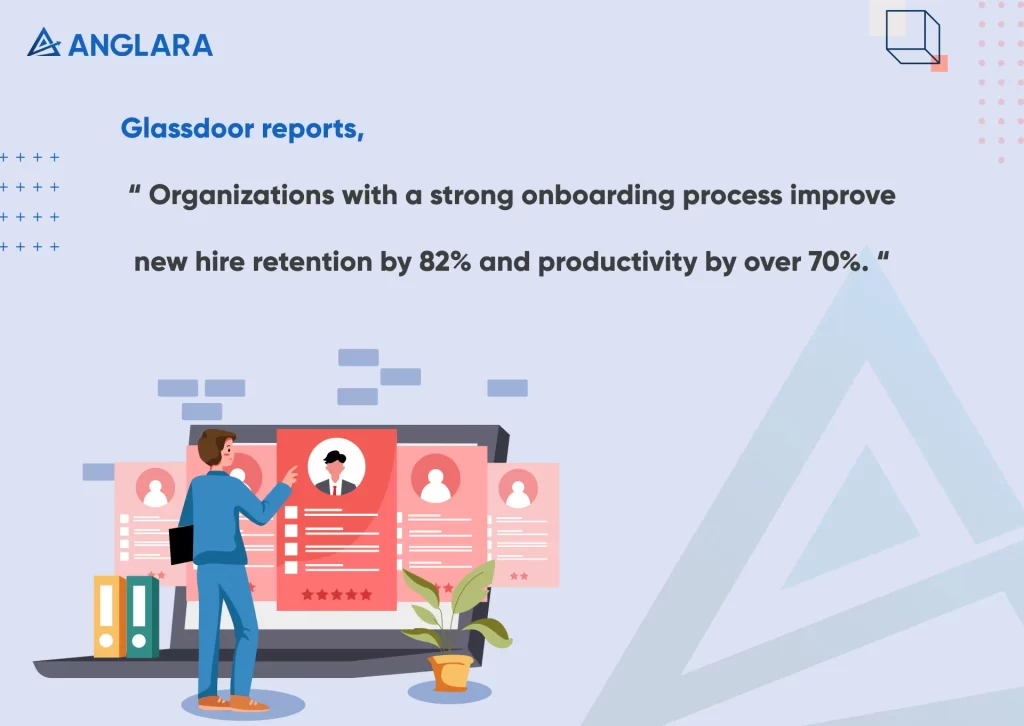 Organizations with a strong onboarding process improve new hire retention by 82% and productivity by over 70%.