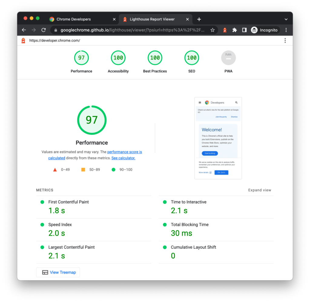 Google Lighthouse: Tool for enhancing website performance, accessibility, PWAs, and SEO.