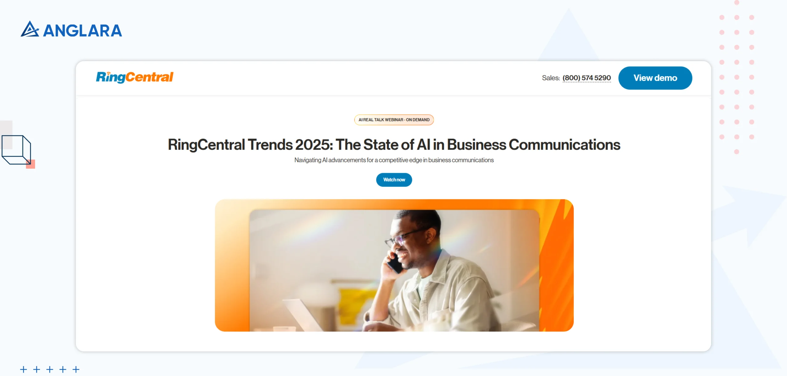 RingCentral Homepage Website Design